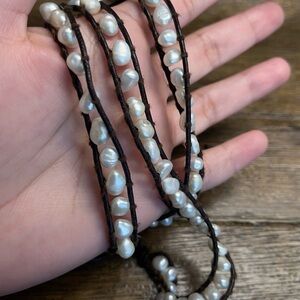 Real fresh water pearl wrap around bracelet.